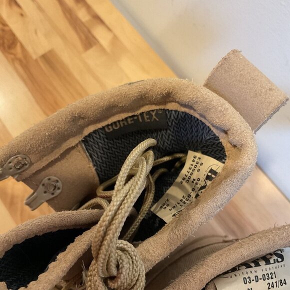 Women Bates Tactical Combat Boots 5.5 Tan Leather & Fabric steel toe security - Picture 9 of 16